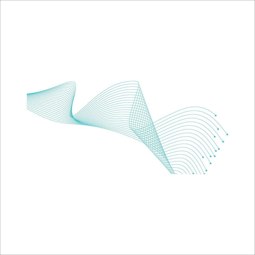 Abstract wave line shape element vector
