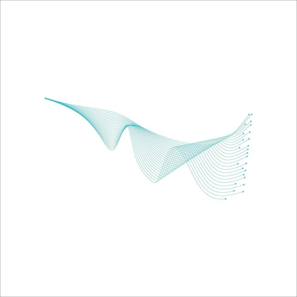 Abstract wave line shape element vector
