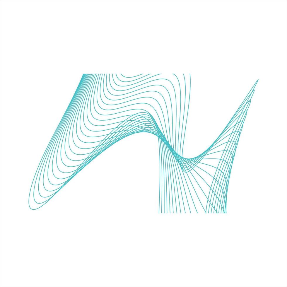Abstract wave line shape element vector