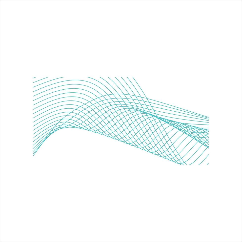 Abstract wave line shape element vector