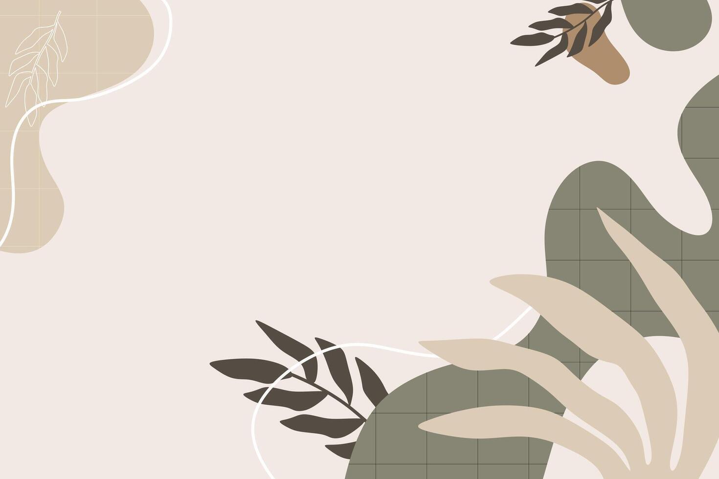 Boho shape abstract element background vector
