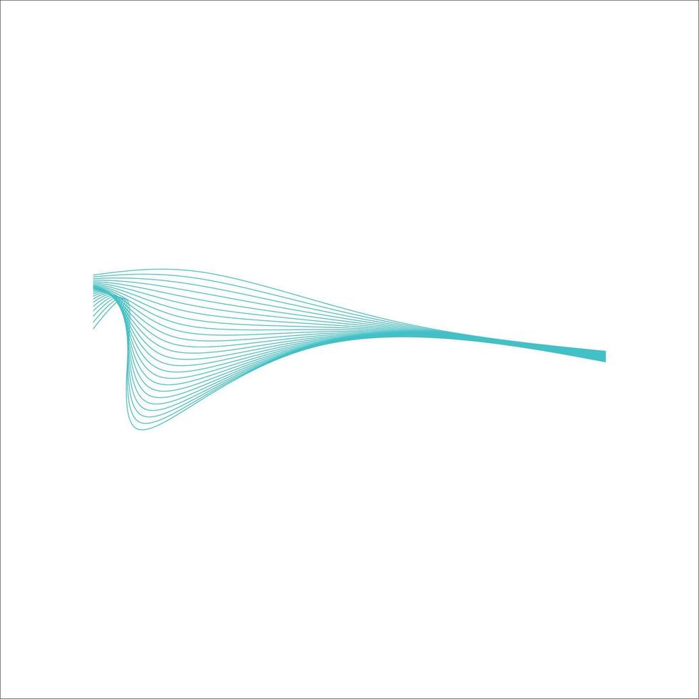 Abstract wave line shape element vector