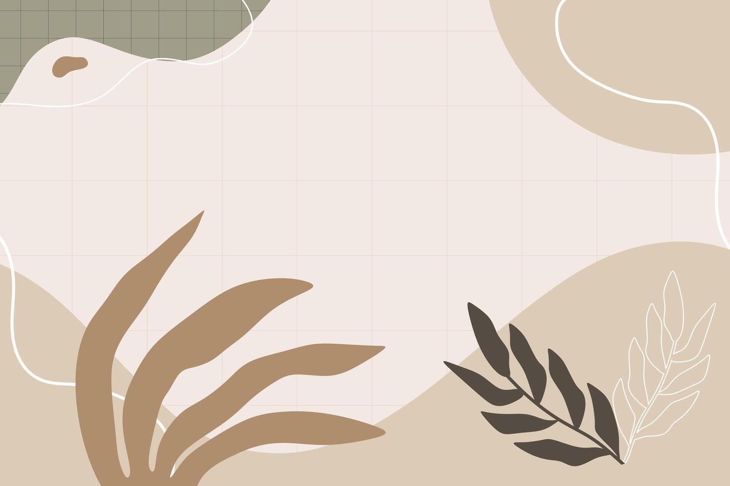 Boho shape abstract element background vector