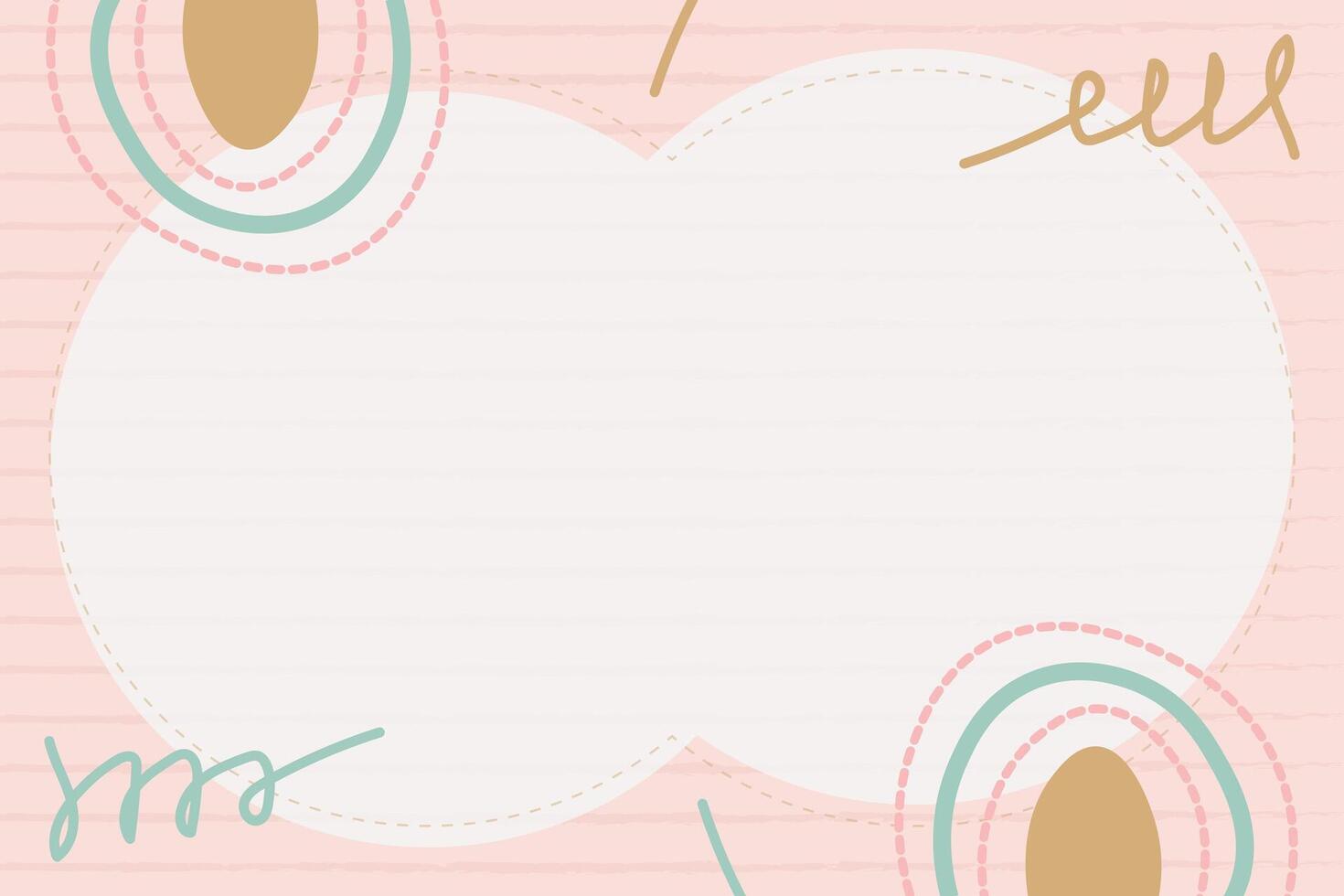 Cute flat rainbow shape element background template vector