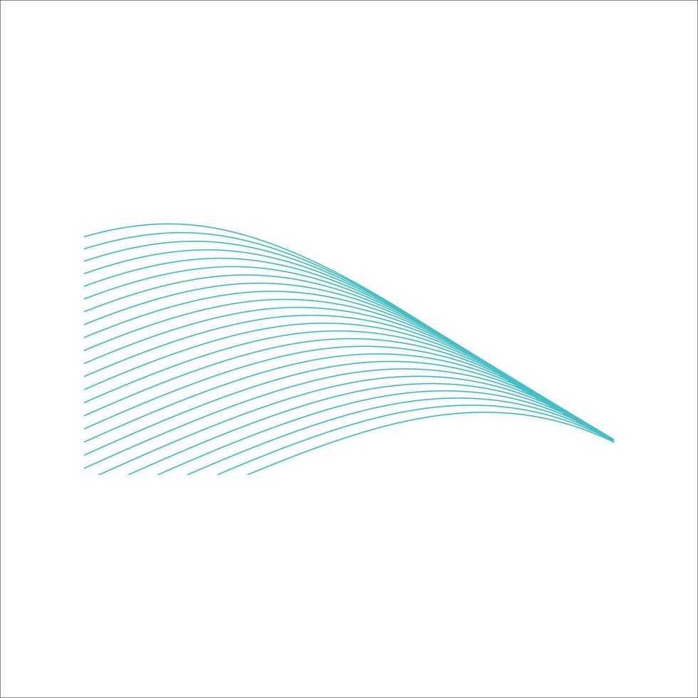 Abstract wave line shape element vector