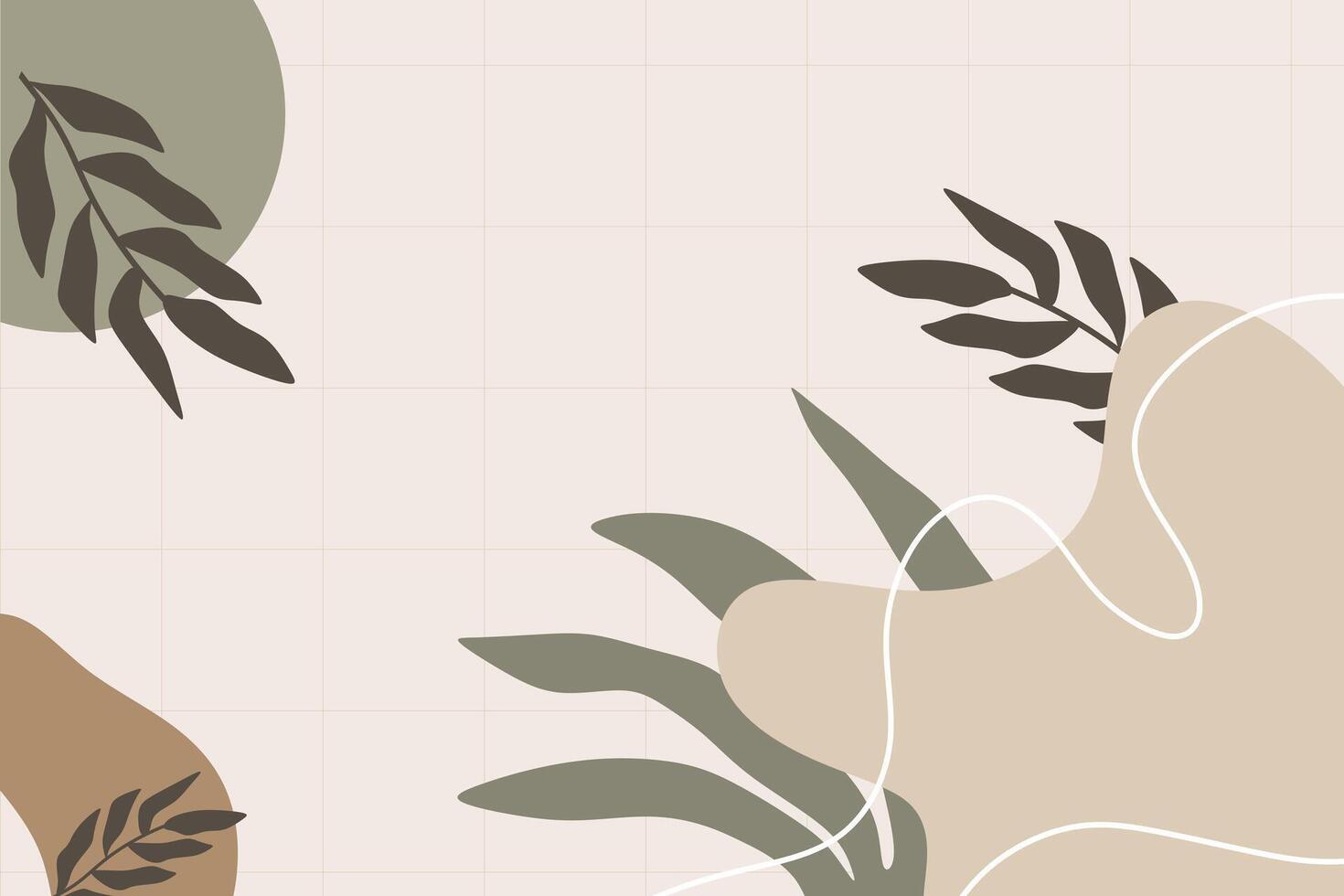 Boho shape abstract element background vector