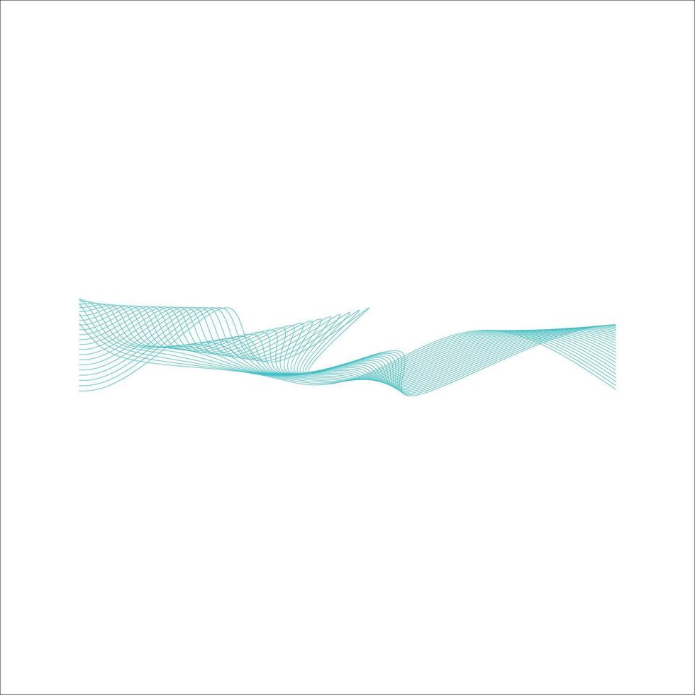 Abstract wave line shape element vector
