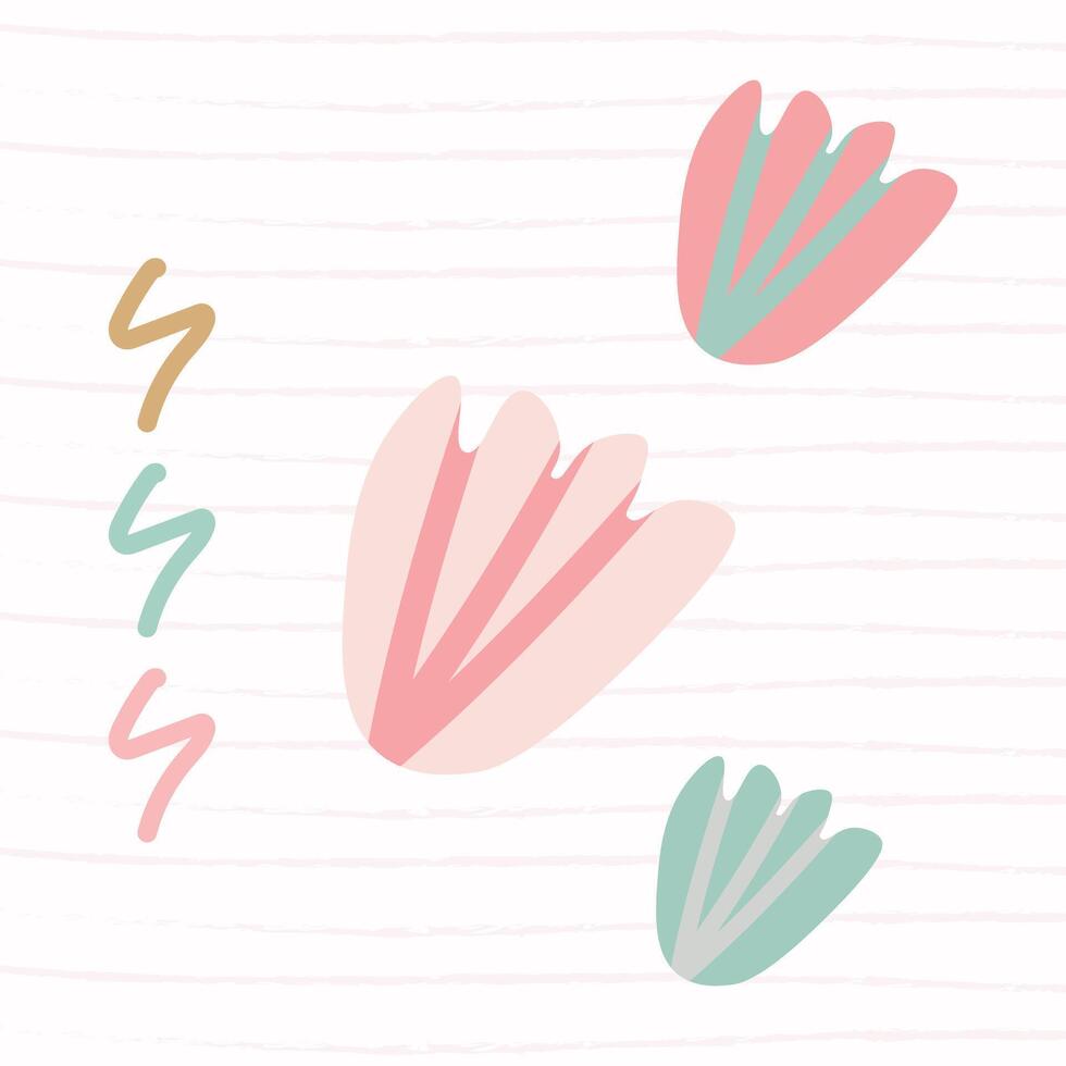 Cute doodle shape element background template vector