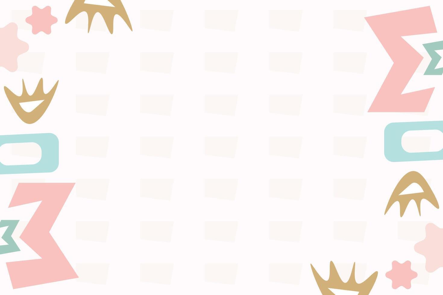 Cute doodle shape element background template vector