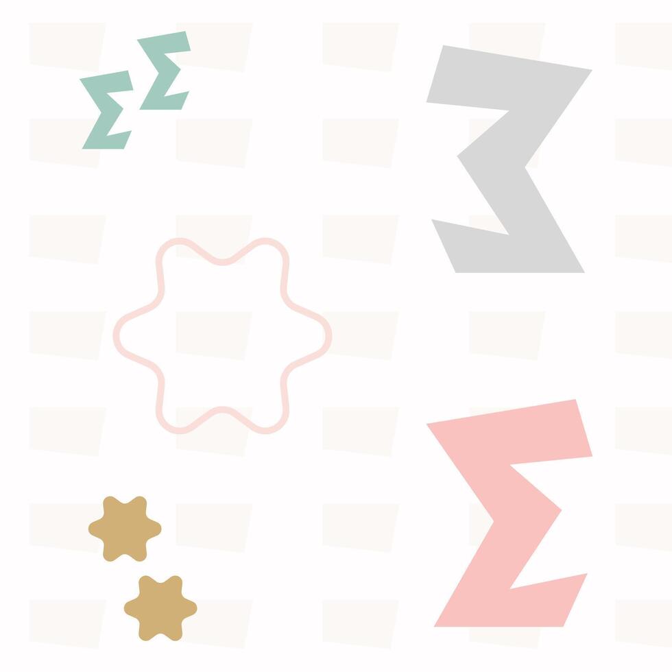 Cute doodle shape element background template vector