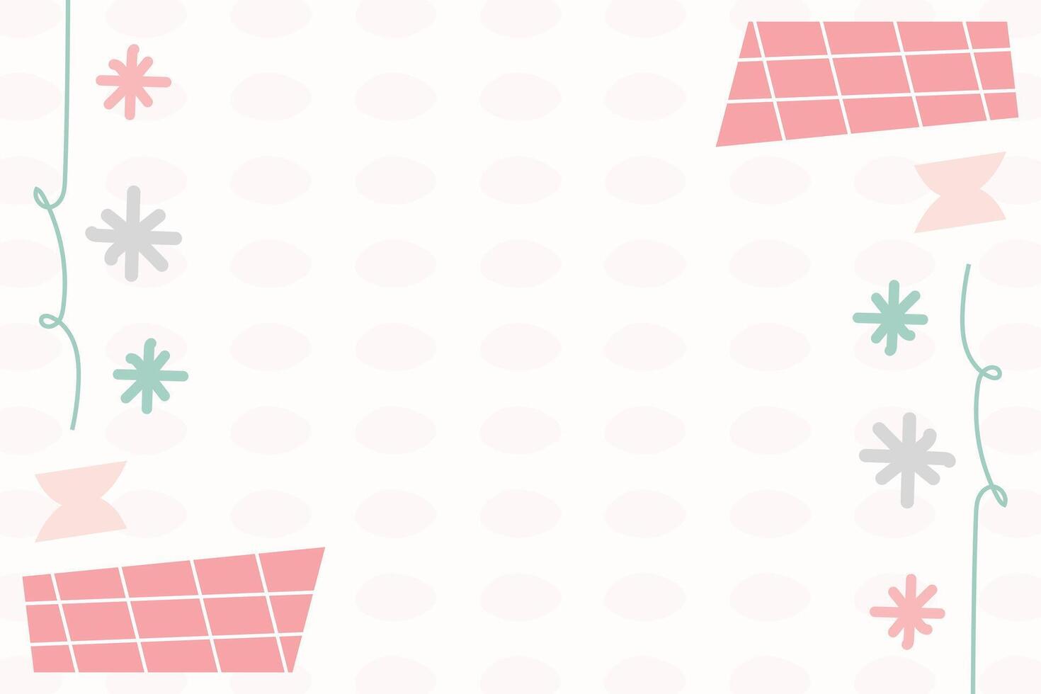 Cute doodle shape element background template vector