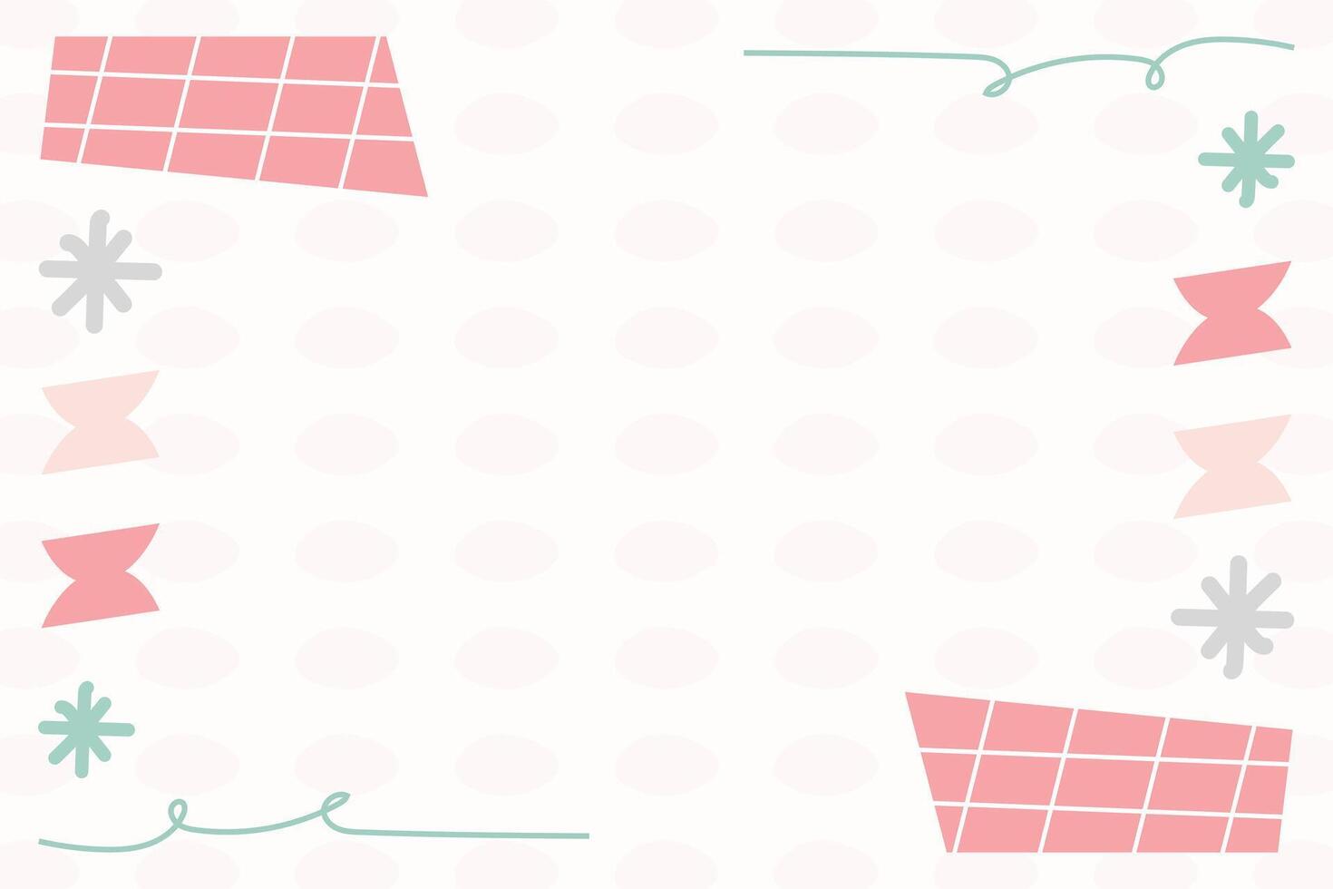 Cute doodle shape element background template vector