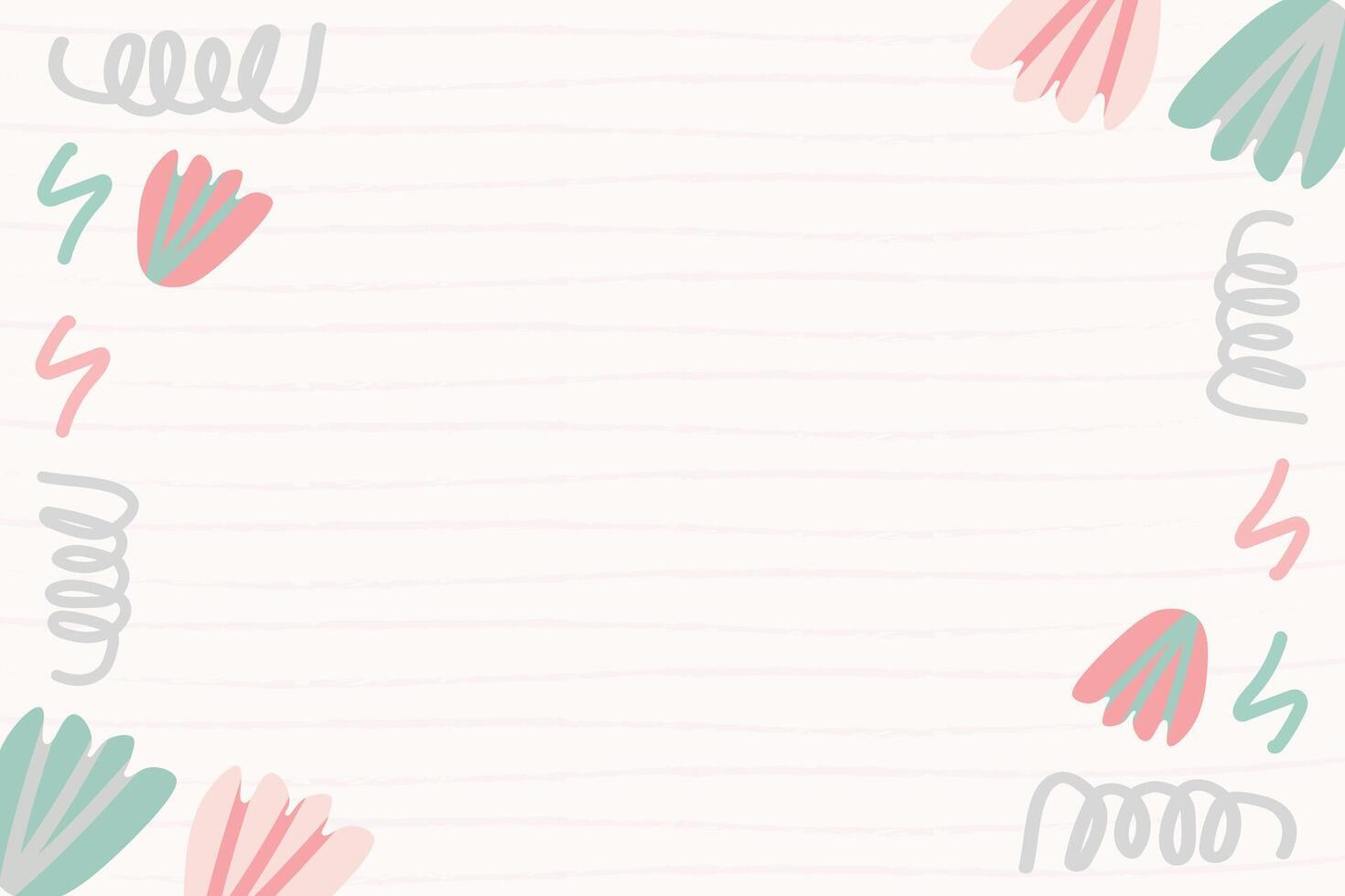 Cute doodle shape element background template vector