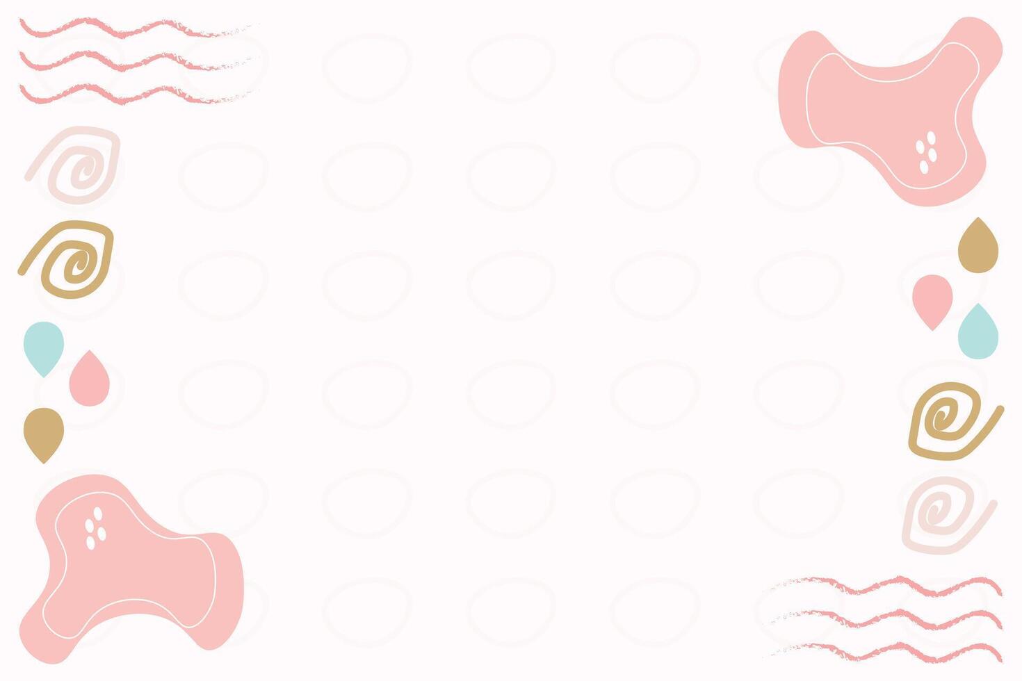 Cute doodle shape element background template vector