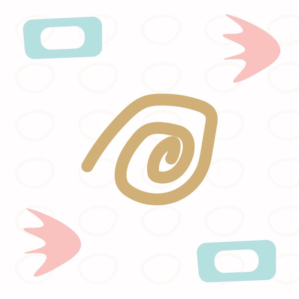 Cute doodle shape element background template vector