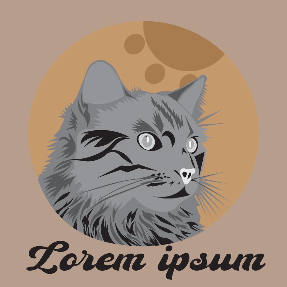 cat lovers illustration vector