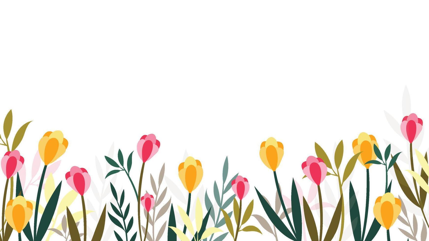 Abstract background flower design floral border frame vector
