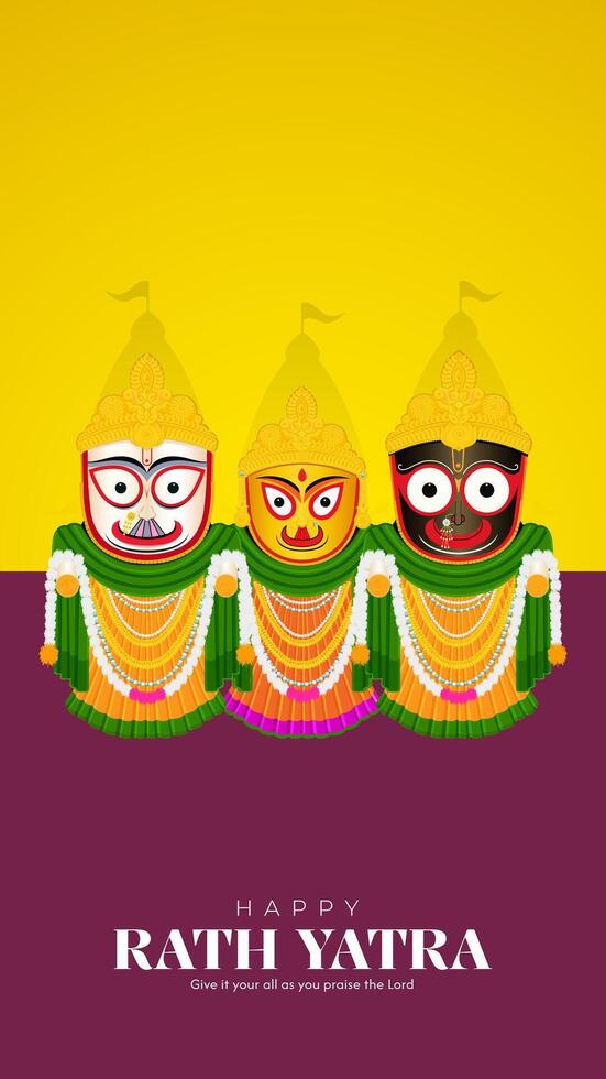 Jagannath Rath Yatra Social Media Poster, Banner, Web Banner , Print Design vector