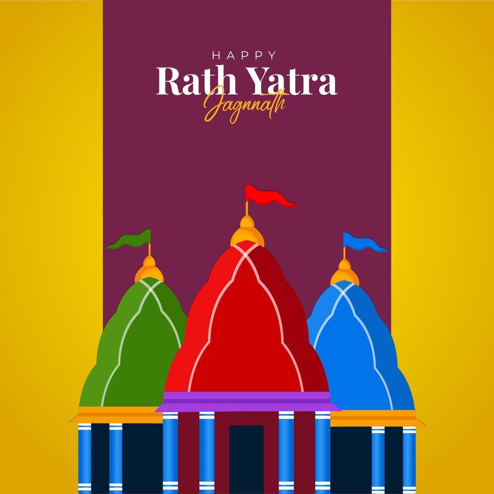 Jagannath Rath Yatra Social Media Poster, Banner, Web Banner , Print Design vector