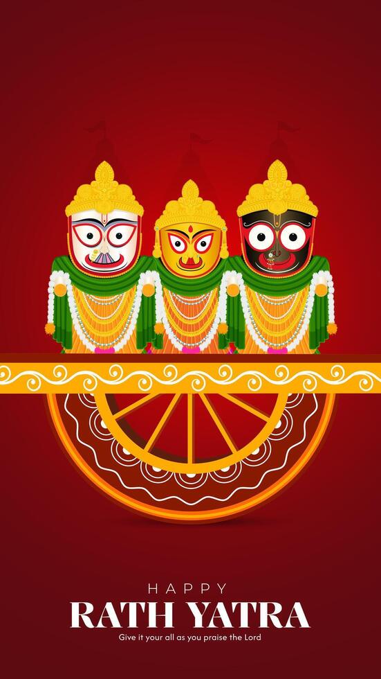Jagannath Rath Yatra Social Media Poster, Banner, Web Banner , Print Design vector
