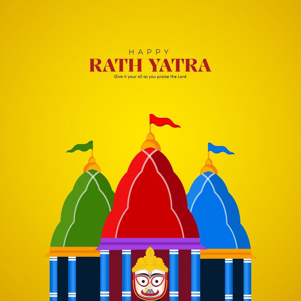 Jagannath Rath Yatra Social Media Poster, Banner, Web Banner , Print Design vector