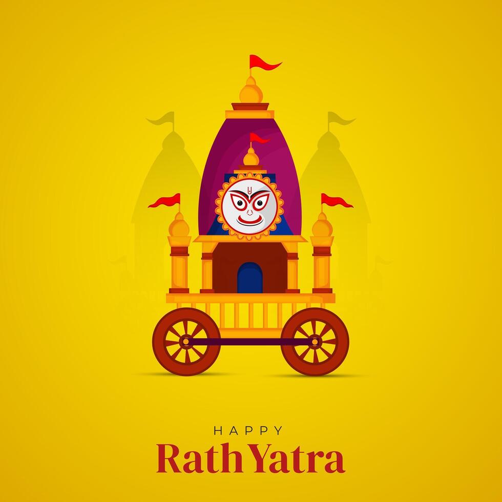 Jagannath Rath Yatra Social Media Poster, Banner, Web Banner , Print Design vector