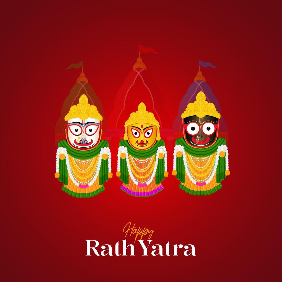 Jagannath Rath Yatra Social Media Poster, Banner, Web Banner , Print Design vector