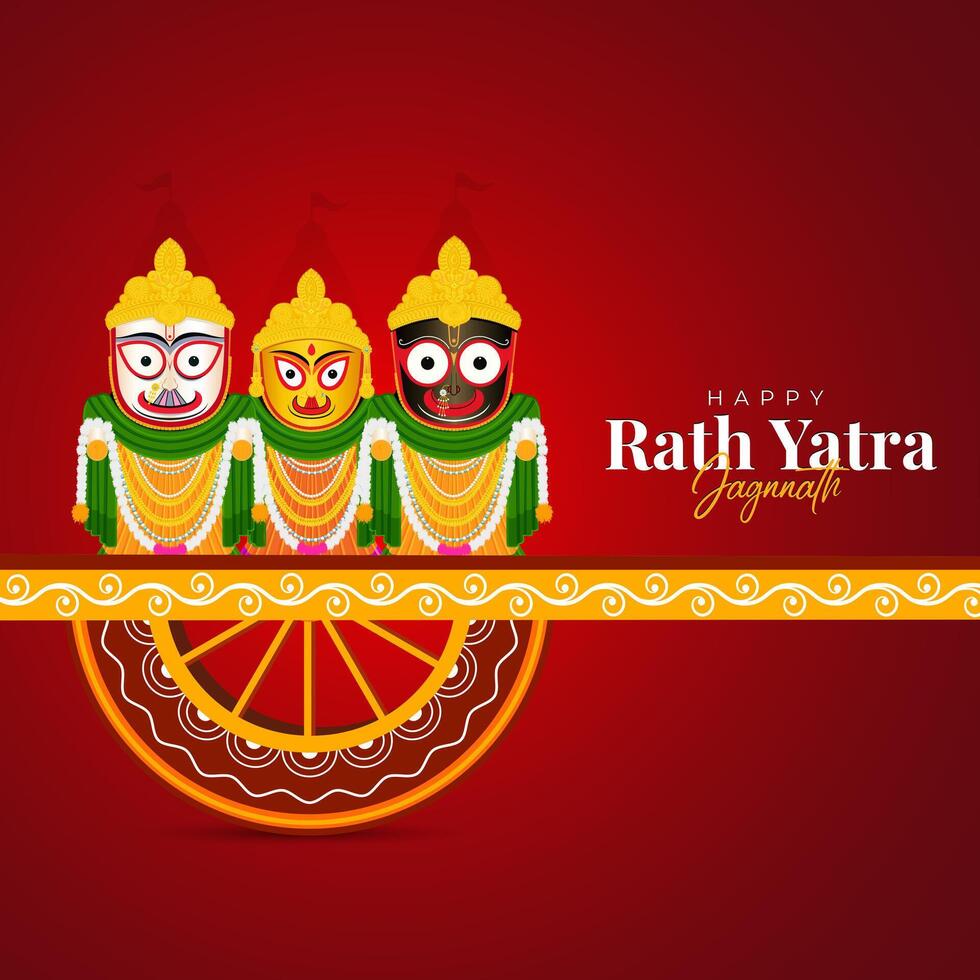 Jagannath Rath Yatra Social Media Poster, Banner, Web Banner , Print Design vector