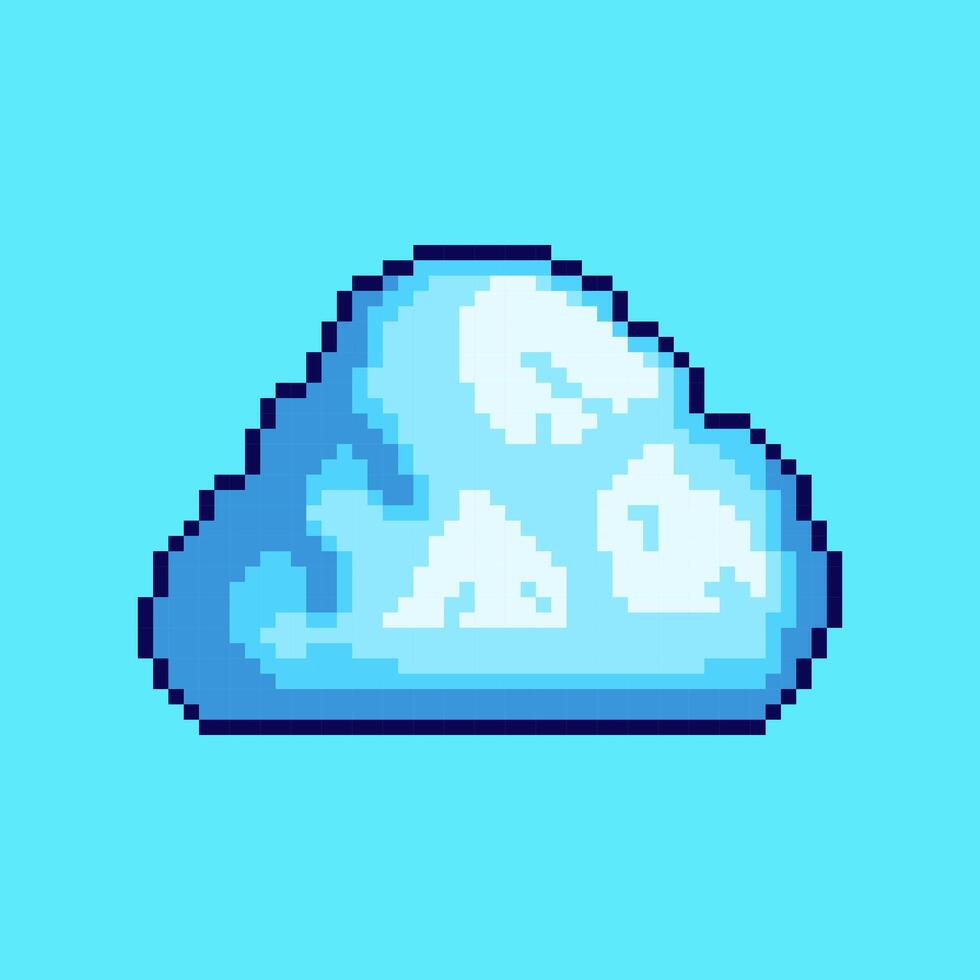 Pixel art style cloud design vector