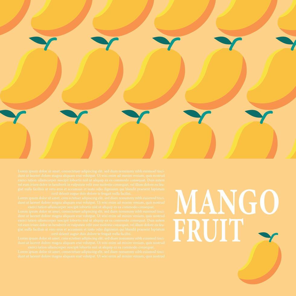 Mango template background vector