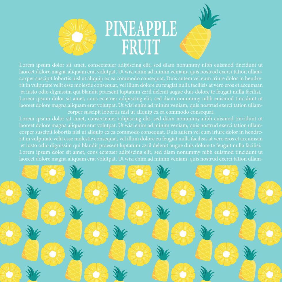 Pineapple template background vector