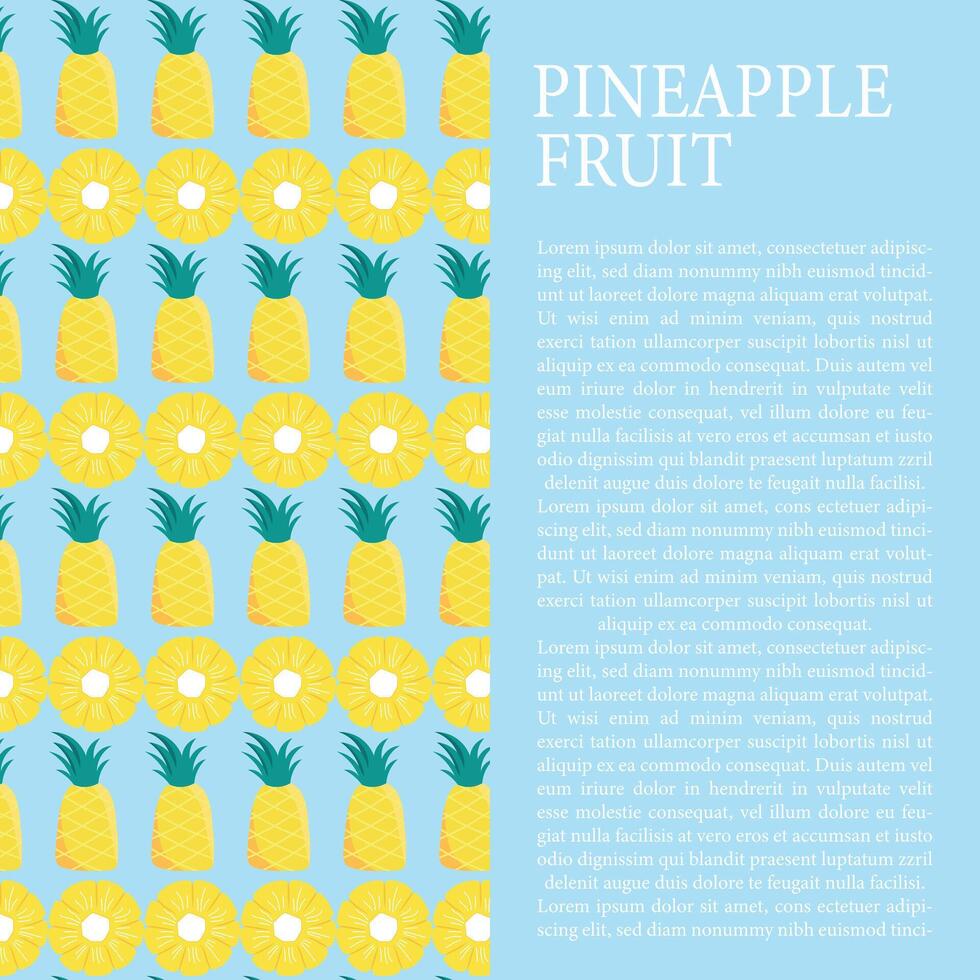 Pineapple template background vector