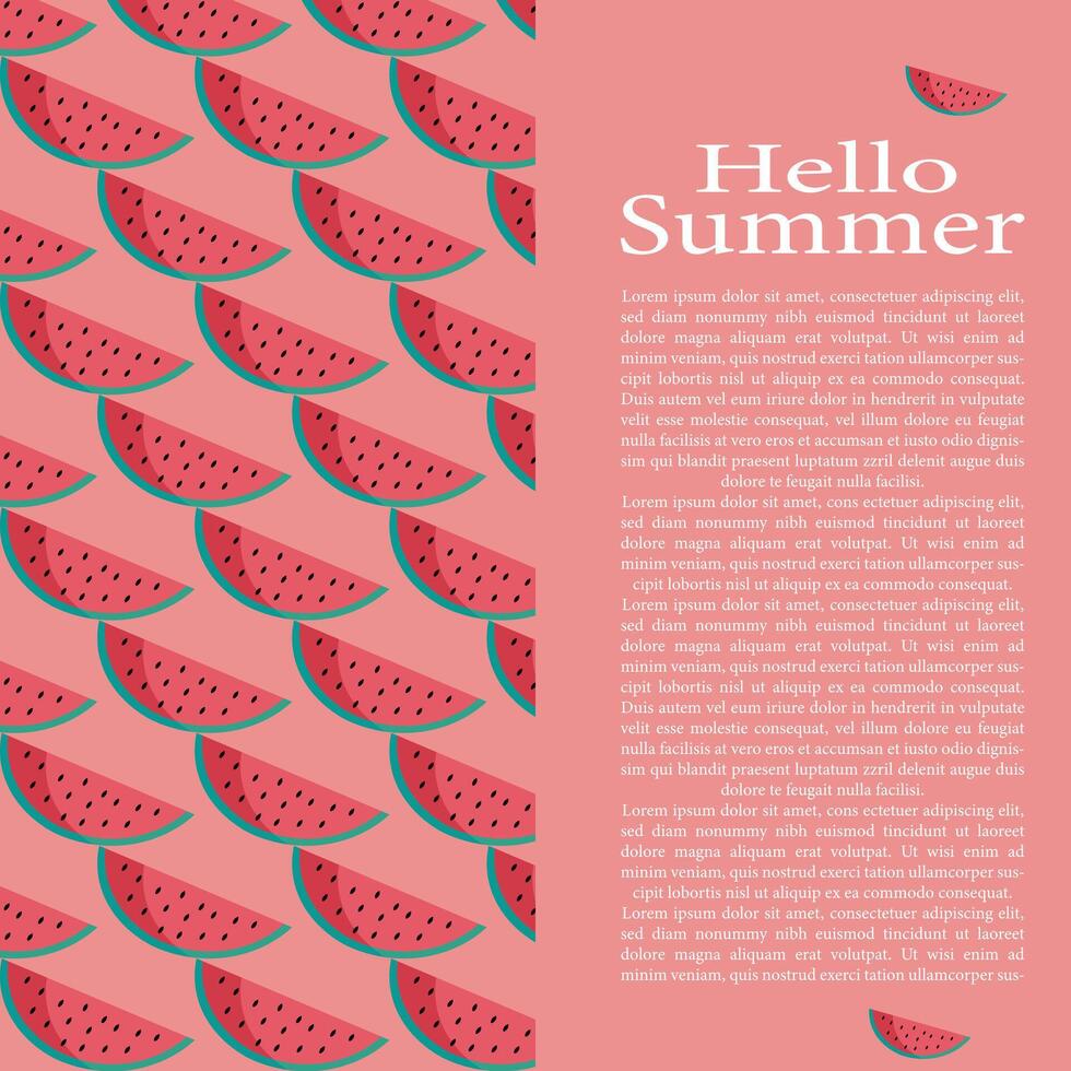 Summer watermelon banner vector
