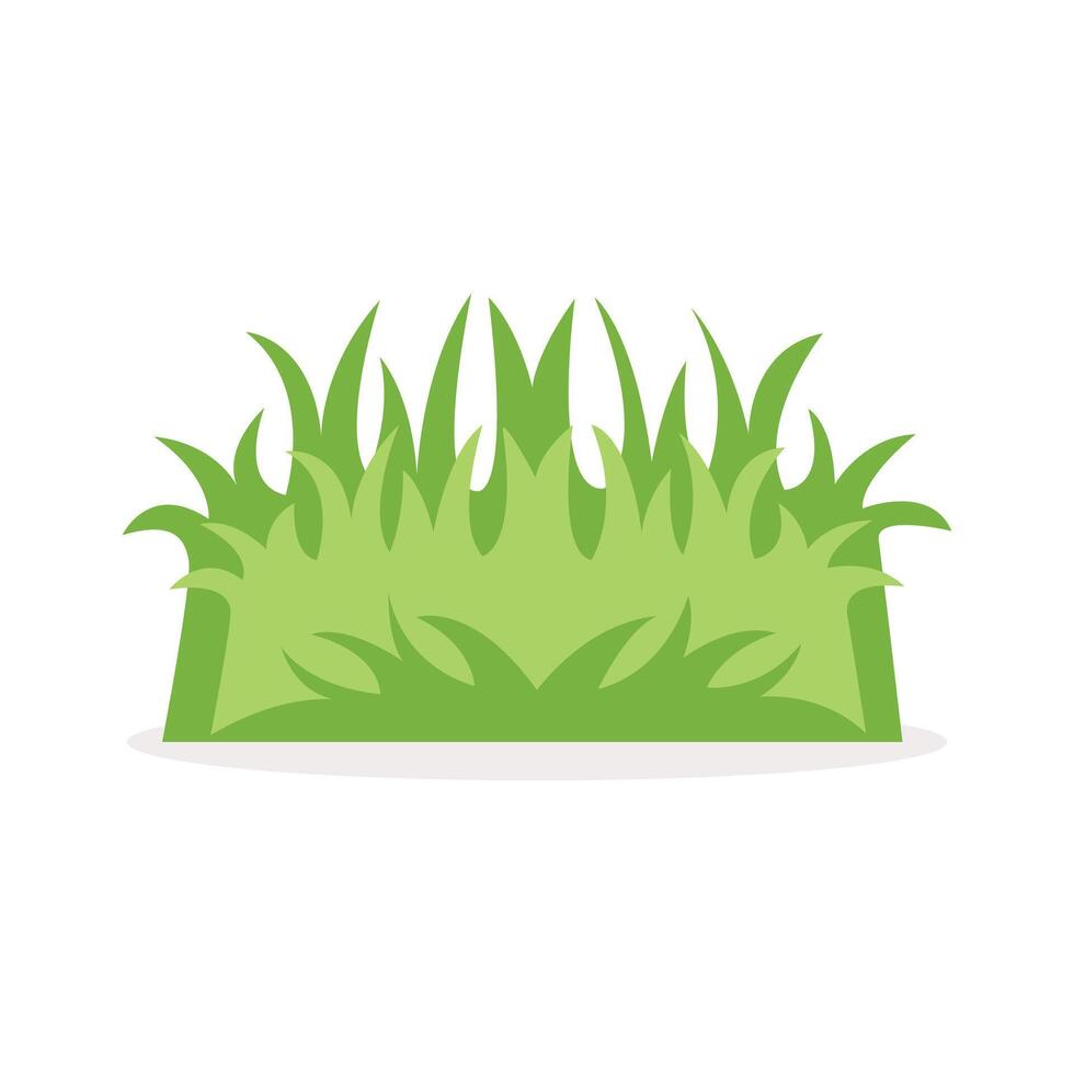 Green grass flat icon vector