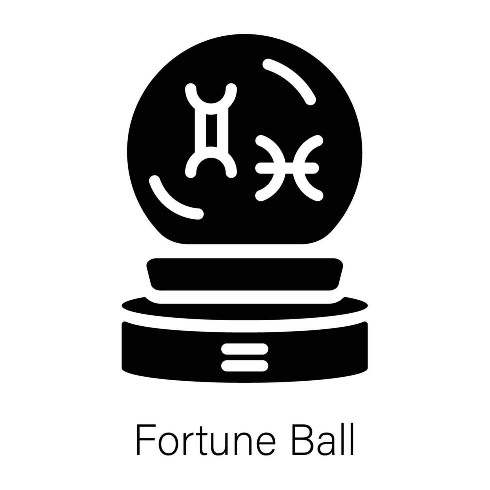 Heres a glyph icon of a fortune ball vector