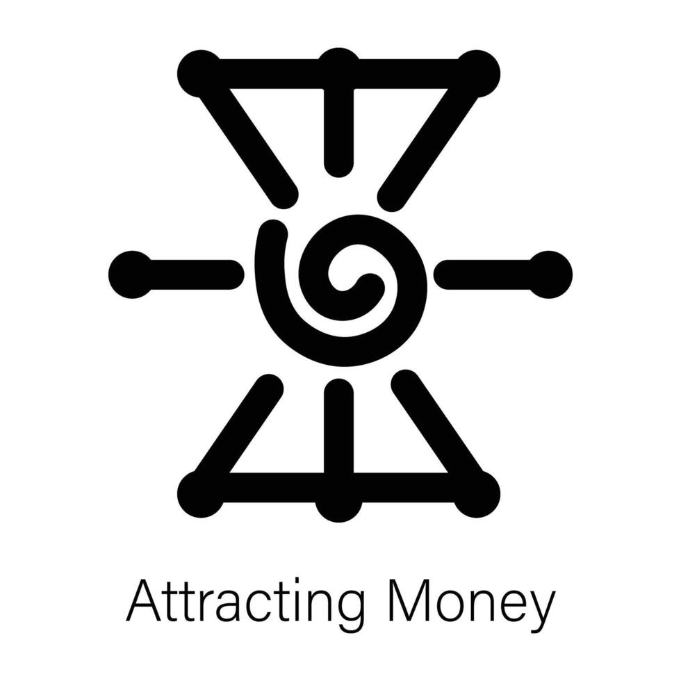 Premium glyph icon of attracting money sigil vector