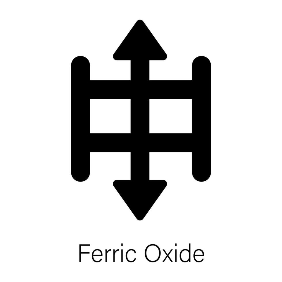 Download solid icon of ferrix oxide vector