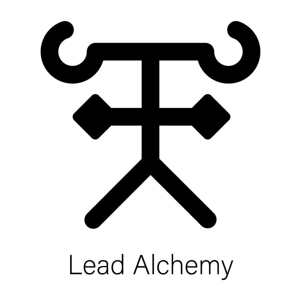 Get this solid icon of lead alchemy vector
