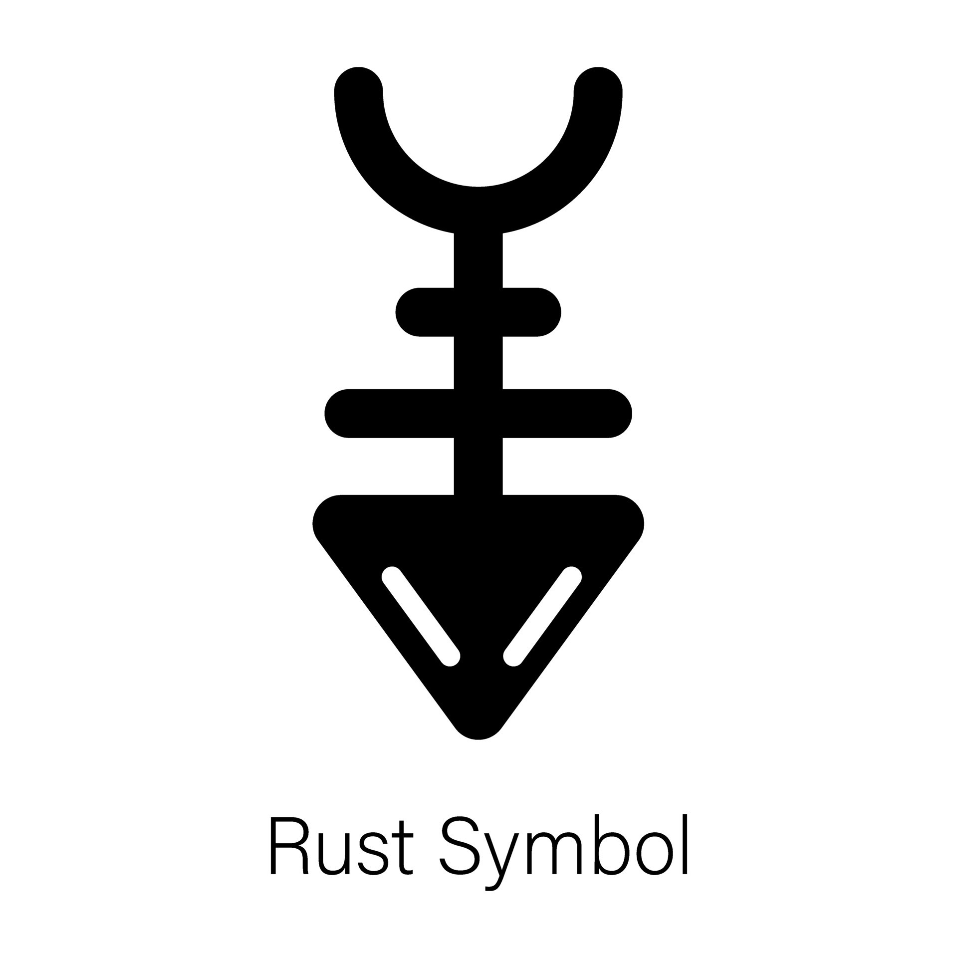 Here is a glyph icon of rust symbol 46799440 Vector Art at Vecteezy
