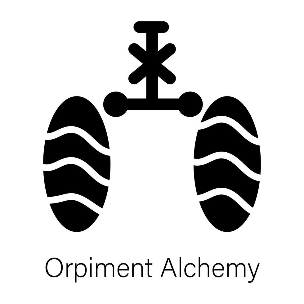 A handy solid icon of orpiment alchemy vector