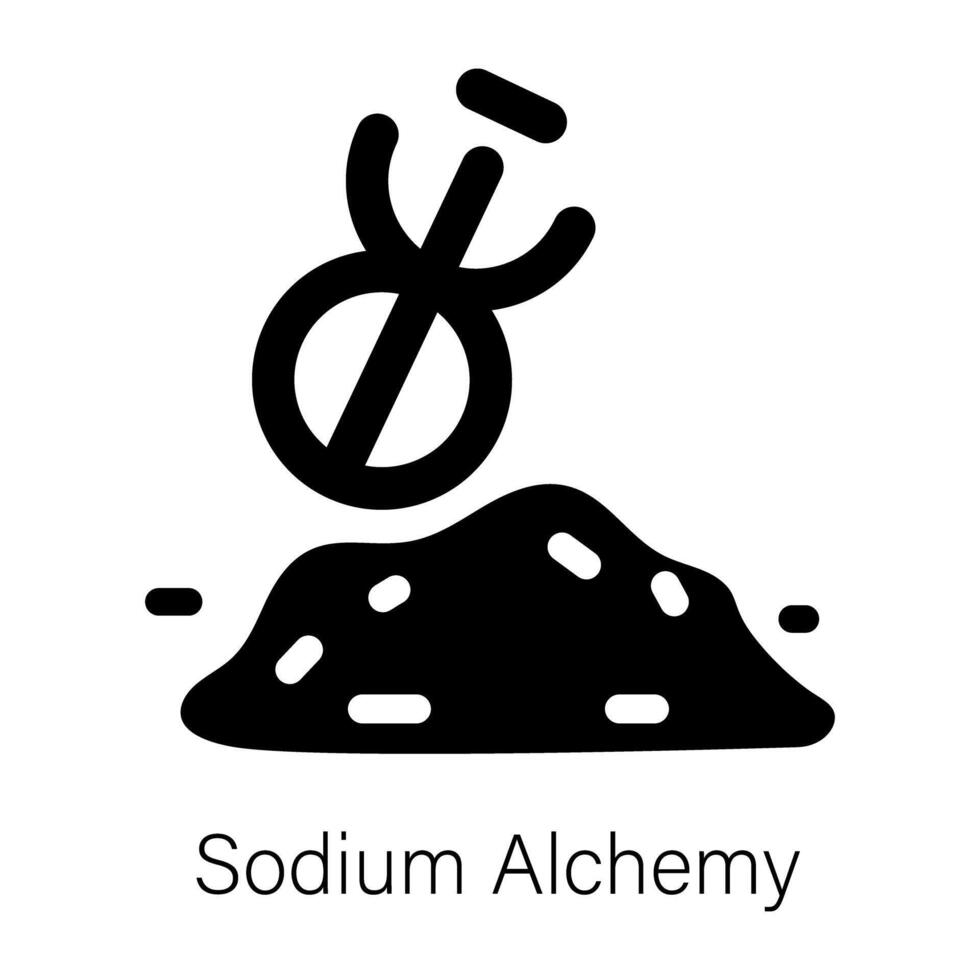 Check this solid icon of sodium alchemy vector