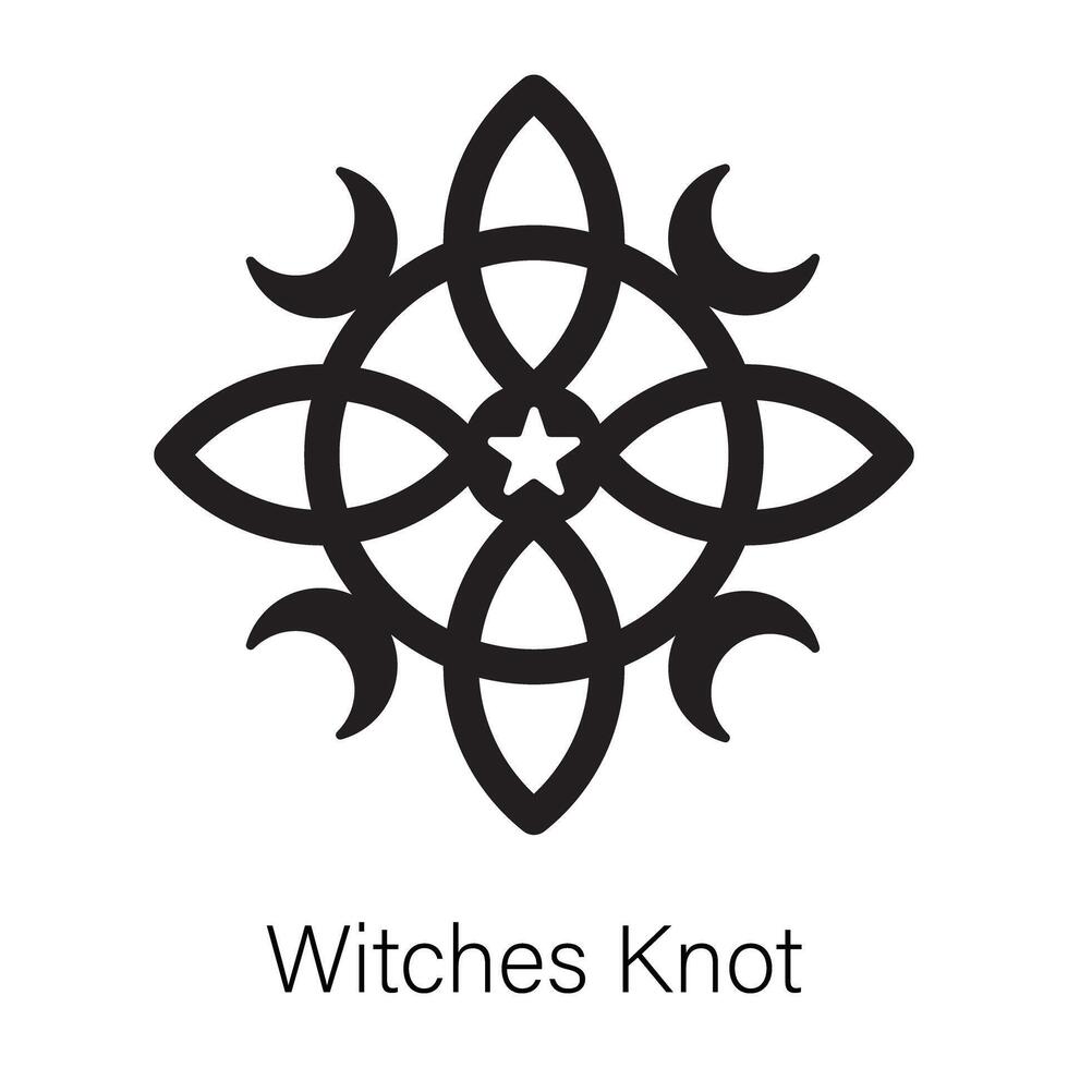 Check out glyph icon of witches knot vector