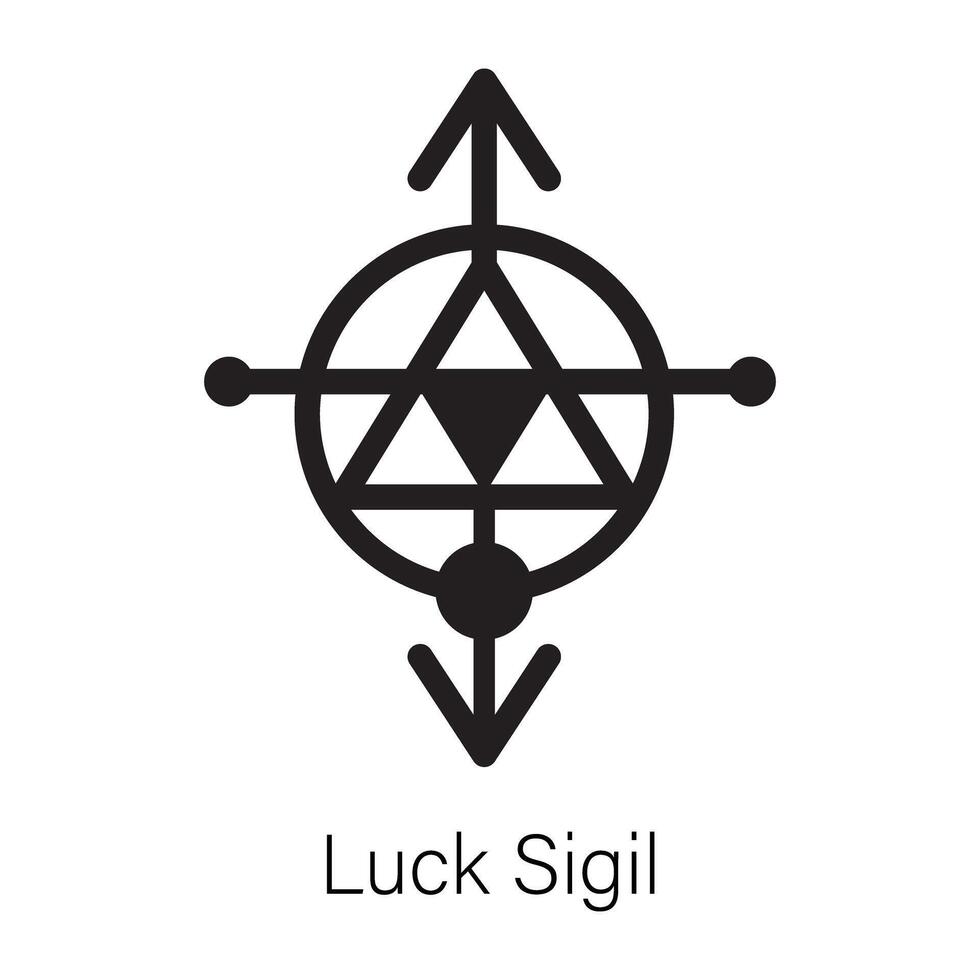 An editable glyph icon of luck sigil vector