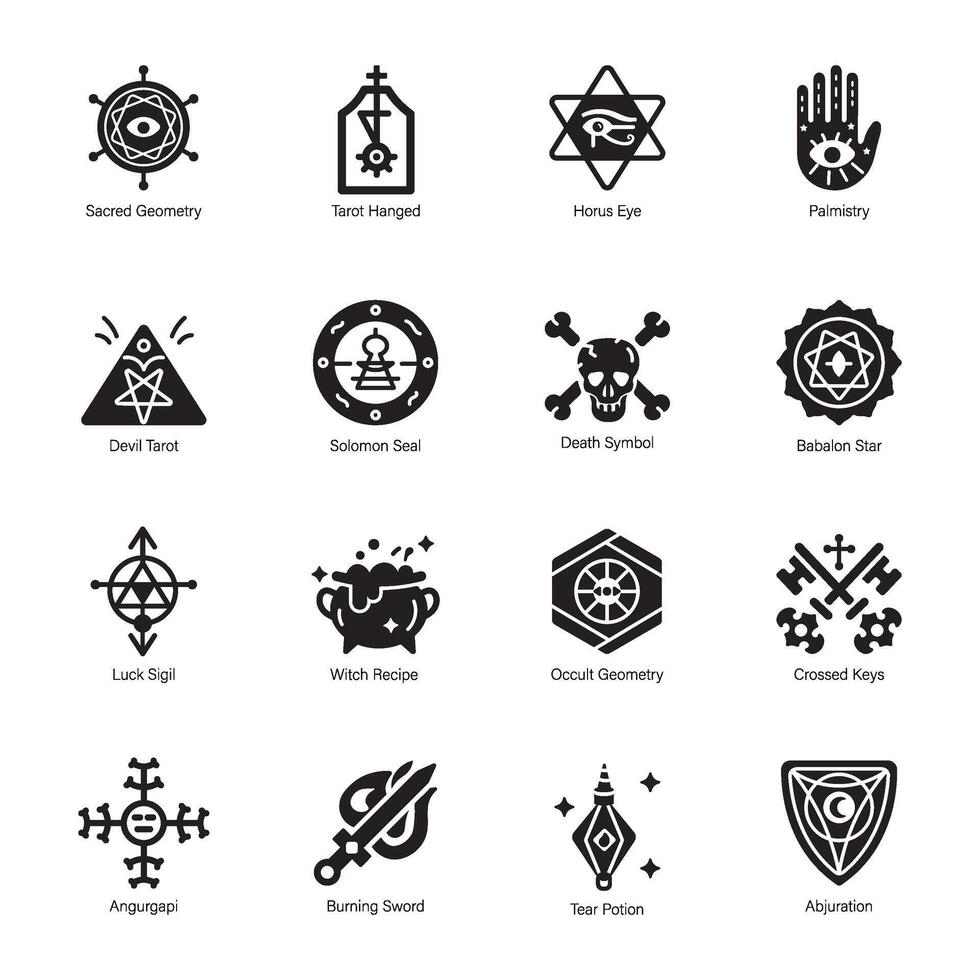 Ready to use glyph icon of wizard stick vector