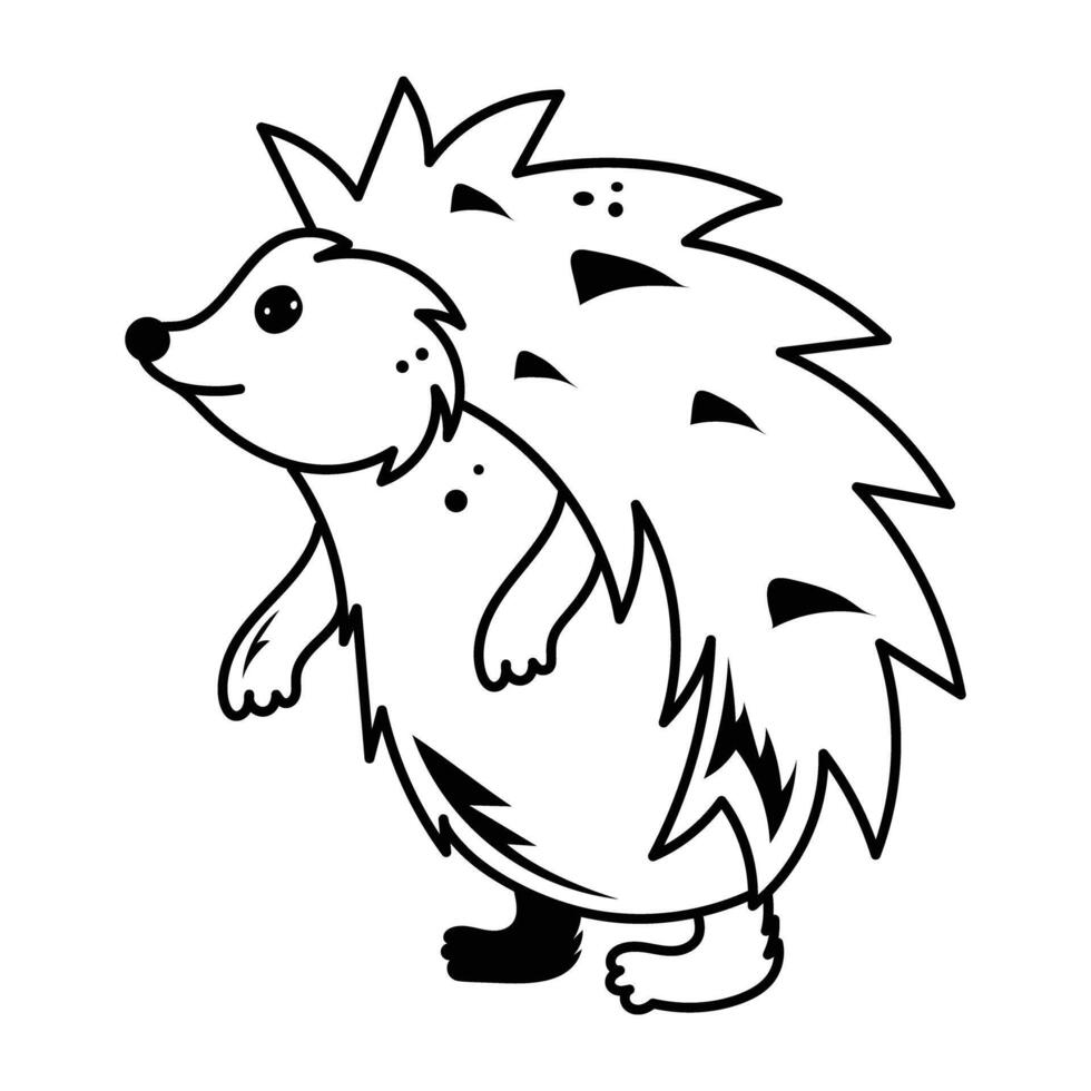 Trendy doodle icon of a quill pig vector