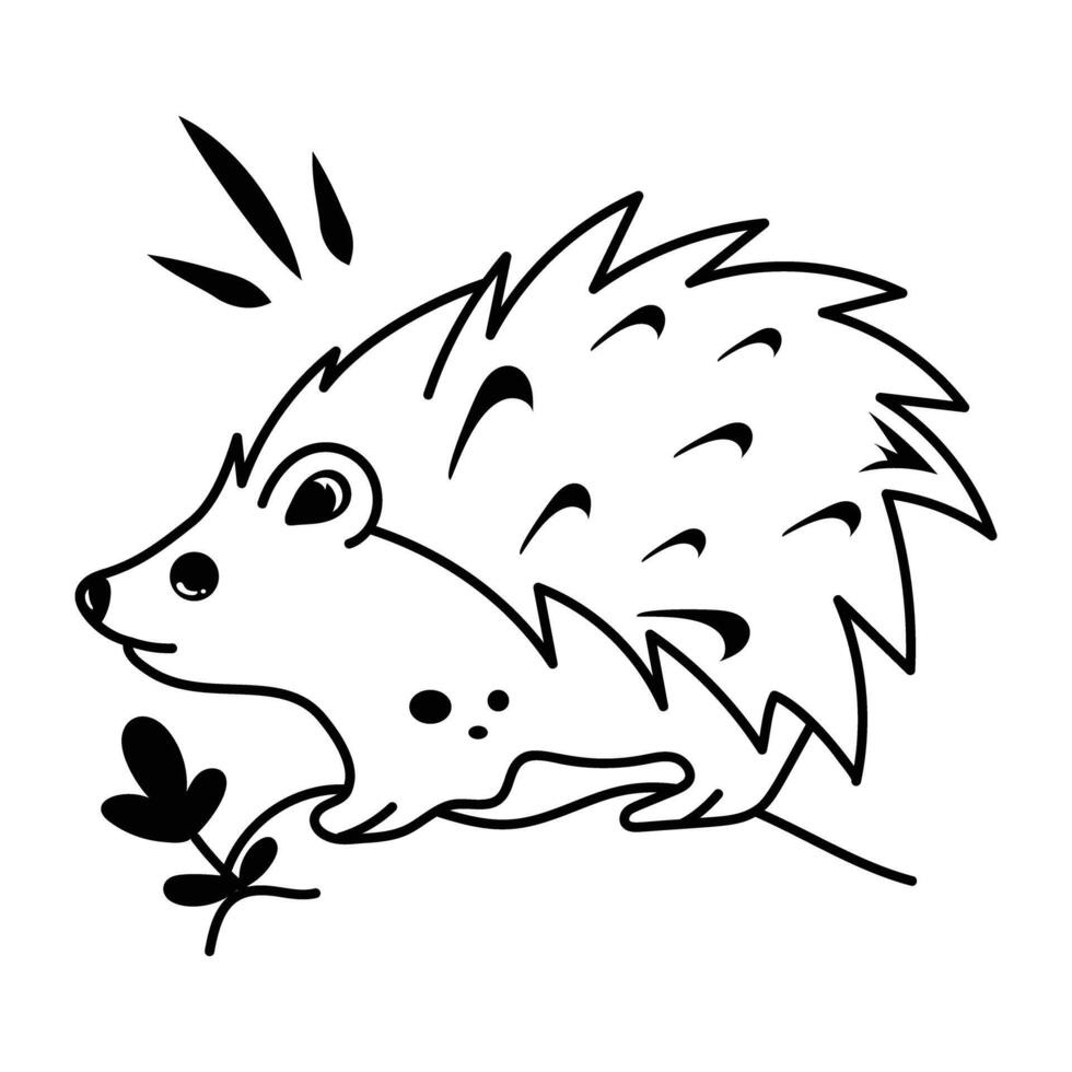 Heres a doodle icon of a porcupine vector