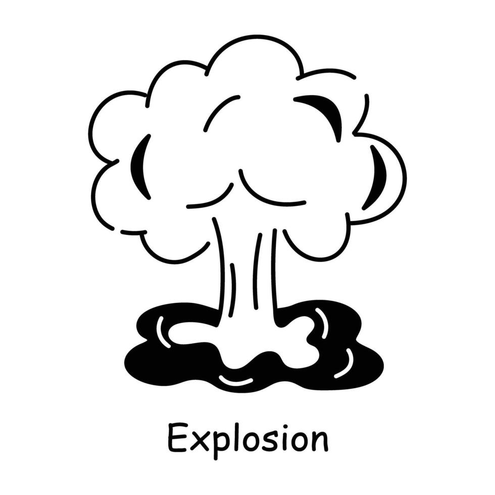 A hand drawn icon of combat knife vector