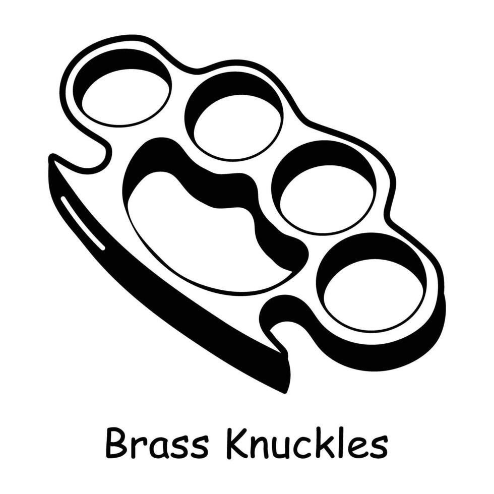 A hand drawn icon of combat knife vector