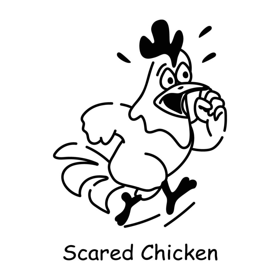 Heres a doodle icon of a rooster vector