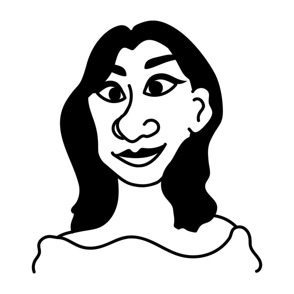 Ugly cartoon character of half bald man vector